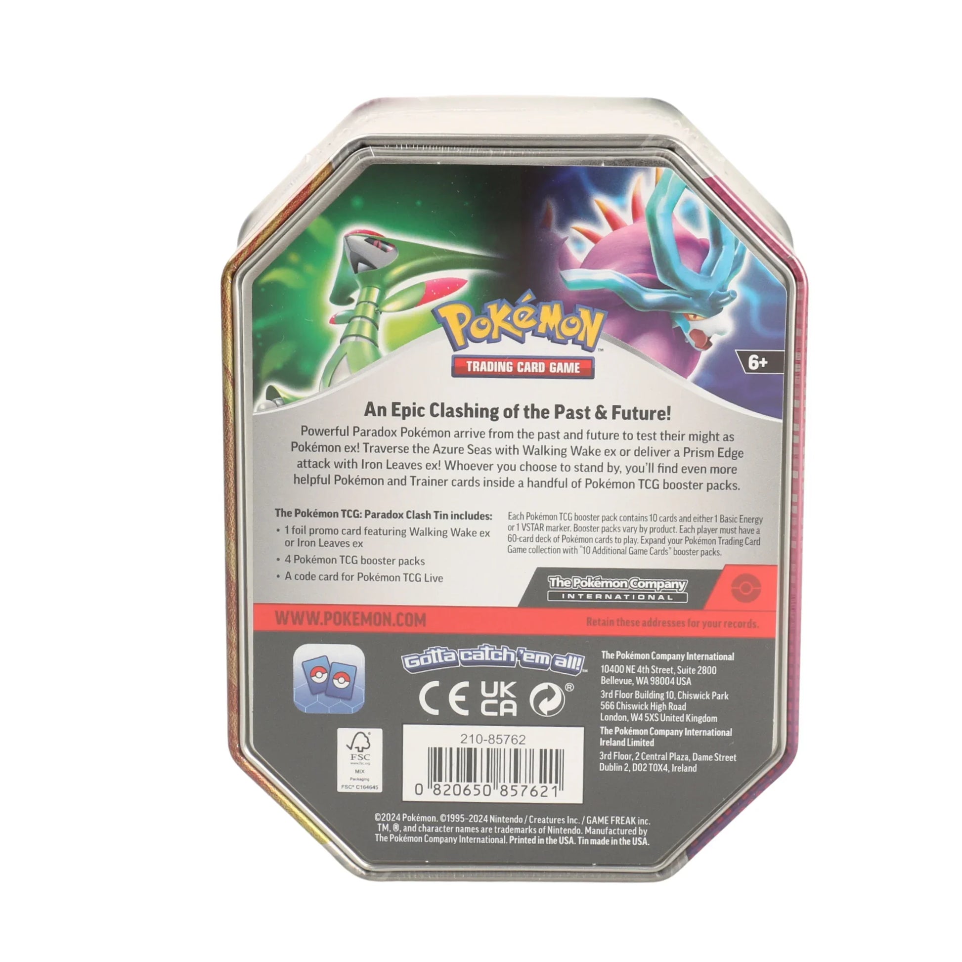 Pokémon TCG Paradox Clash ex Tin – Walking Wake ex - cncards