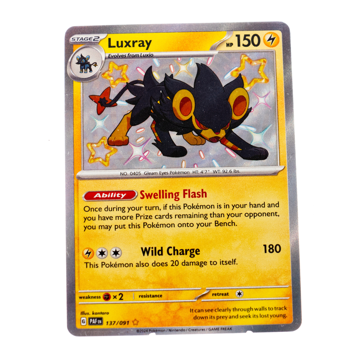 Luxray Pokémon card 137/091 from cncards set featuring detailed artwork of the electric-type Pokémon.